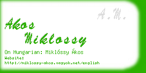 akos miklossy business card